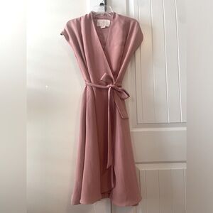 Gal meets glam Julia wrap dress size 4 dusty rose